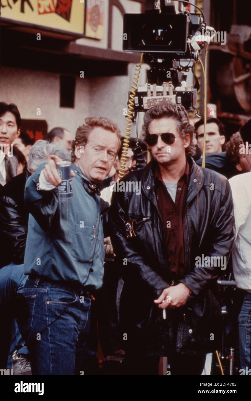 Black Rain 1989 Starring Michael Douglas, Andy Garcia, Kate Capshaw and Ken Takakura. Directed by Ridley Scott Stock Photo