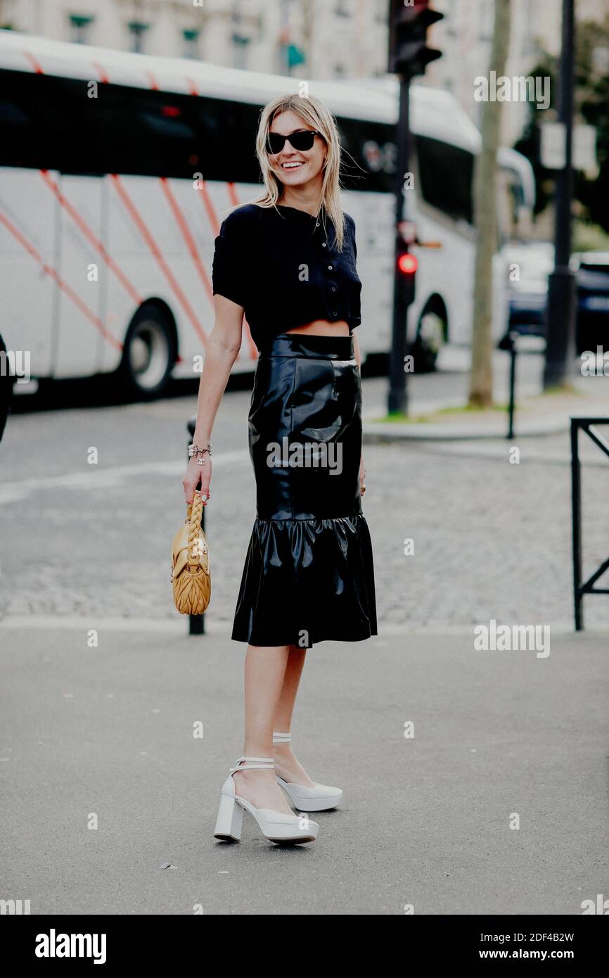 Street style, Camille Charriere arriving at Miu Miu Fall Winter 2020-2021  show, held at Iena, Paris, France, on March 3, 2020. Photo by Marie-Paola  Bertrand-Hillion/ABACAPRESS.COM Stock Photo - Alamy