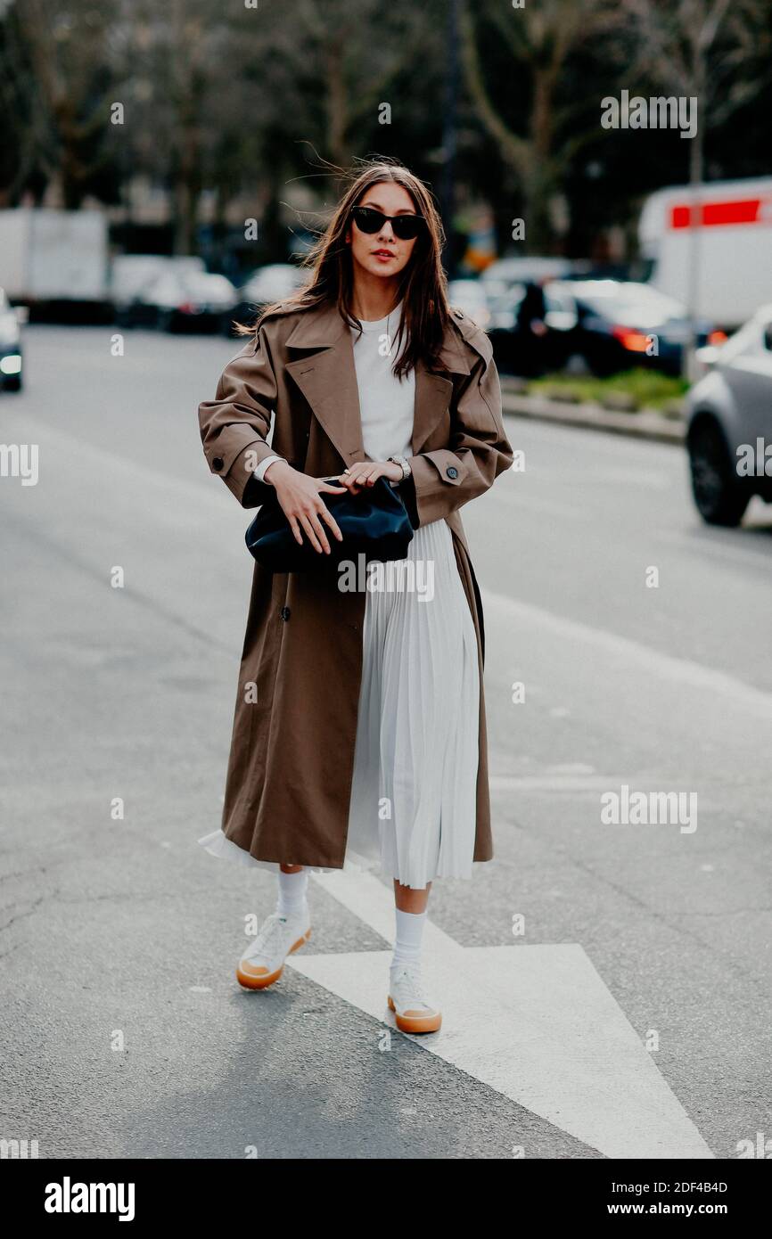 Street style, Felicia Akerstrom arriving at Lacoste Fall Winter 2020-2021  show, held at Tennis Club de Paris, Paris, France, on March 3, 2020. Photo  by Marie-Paola Bertrand-Hillion/ABACAPRESS.COM Stock Photo - Alamy
