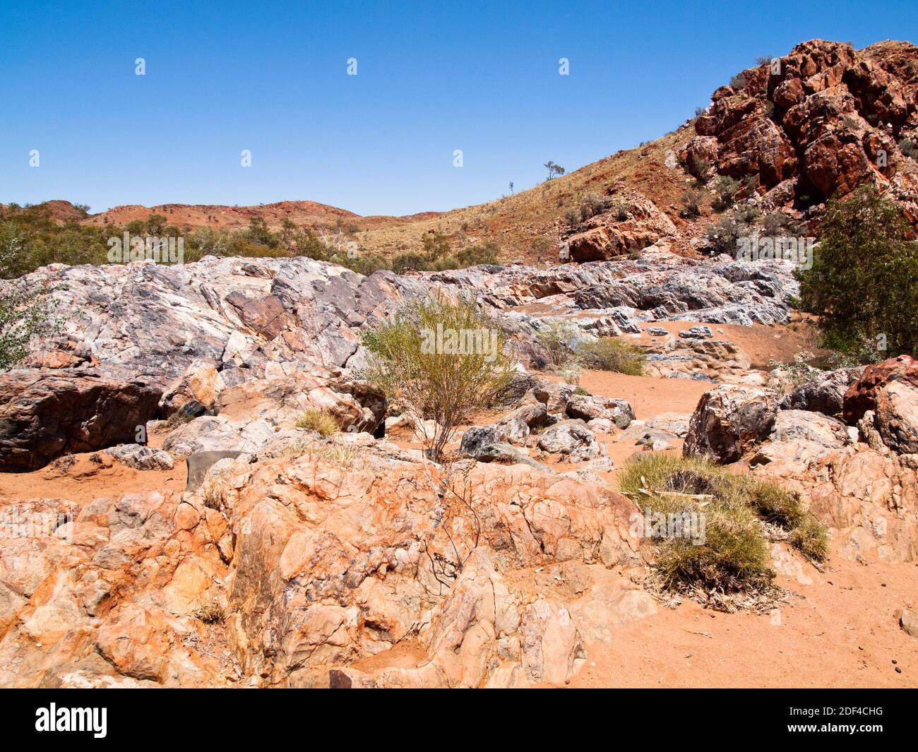 The bar of jasper that was mistaken for marble, giving the town of Marble Bar its name, Pilbara The bar of jasper that was mistaken for marble, giving the town of Marble Bar its name, Pilbara