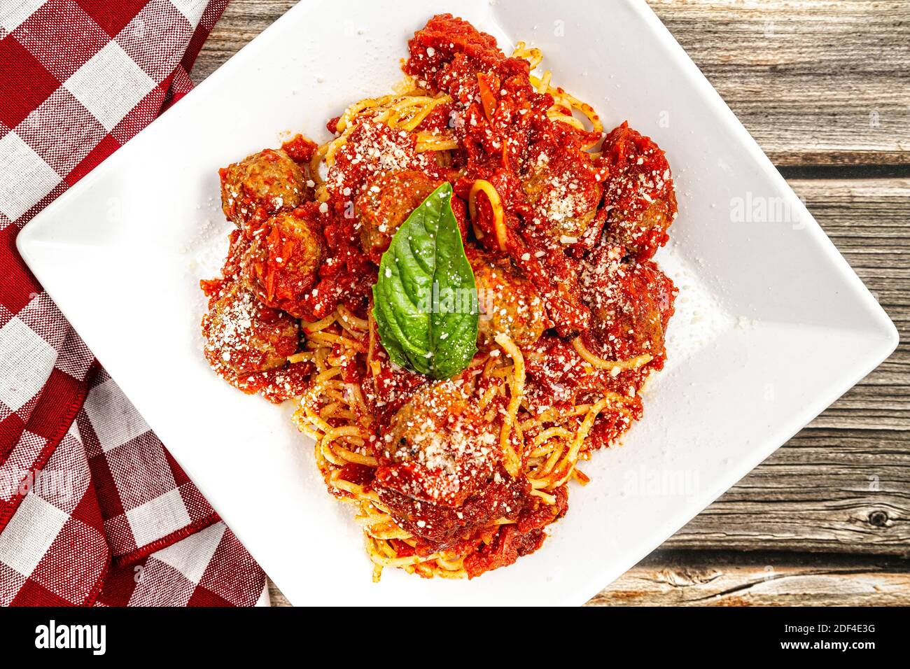 Spaghetti with Meatballs Stock Photo