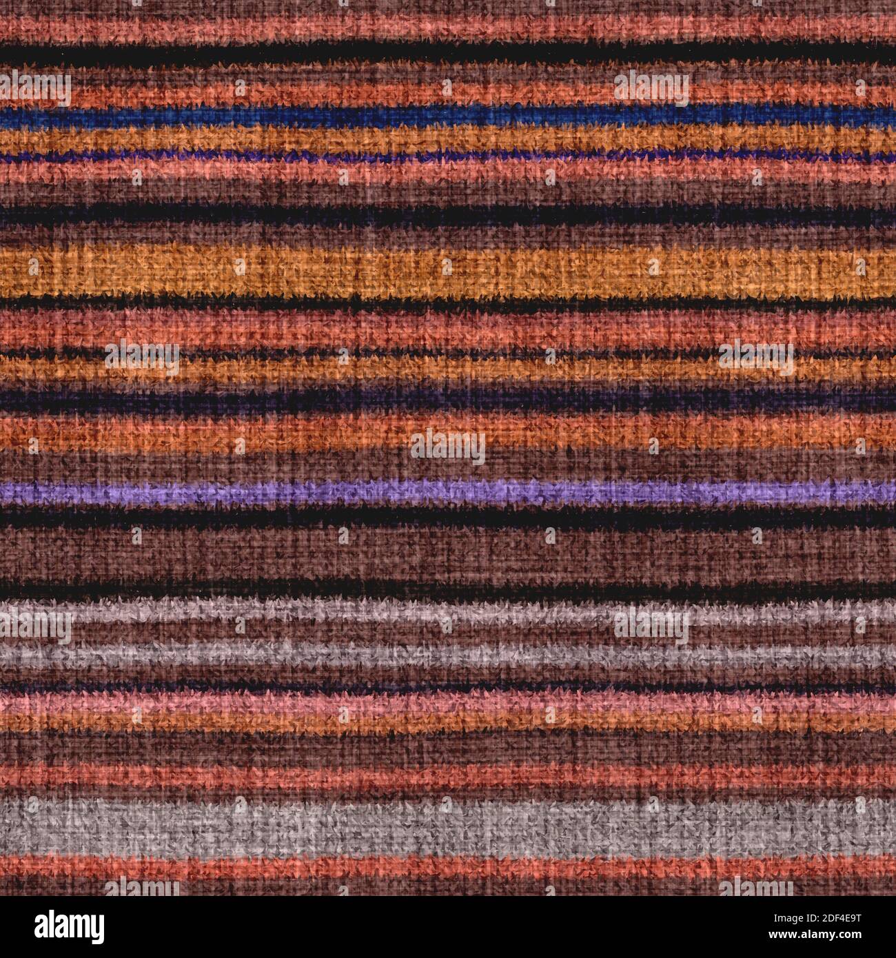 Variegated multicolor horizontal tapestry stripe woven texture. Space ...