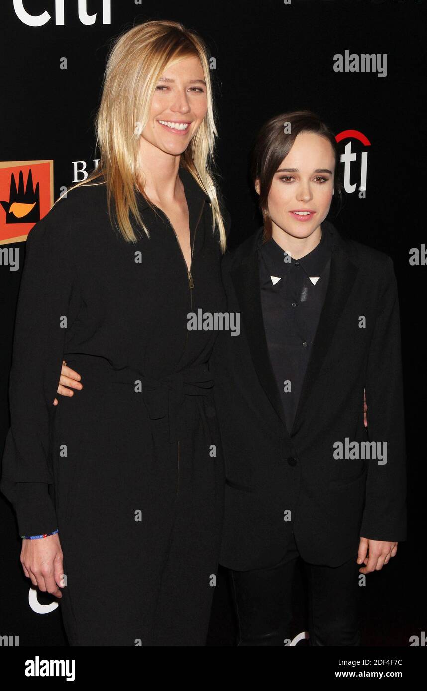 Ellen Page and girlfriend Samantha Thomas attend a screening of Lionsgate  and Summit Entertainment's "Freeheld" at The Museum of Modern Art in New  York City on September 28, 2015. Photo Credit: Henry