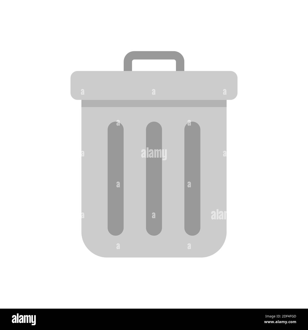 Recycle bin icon, modern minimal flat design style. Trash can symbol