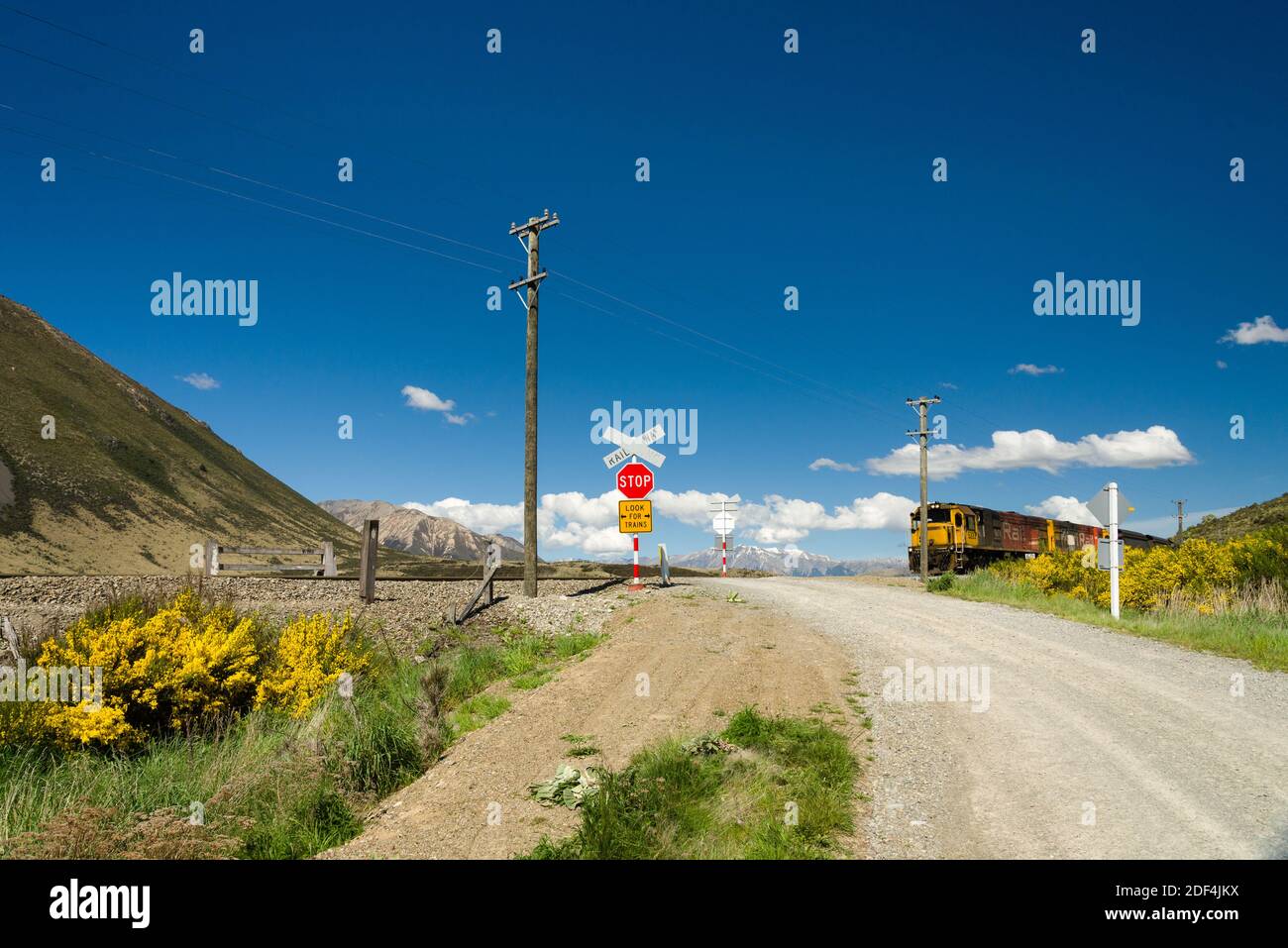 Kiwi Rail good train South Island New Zealand Stock Photo Alamy