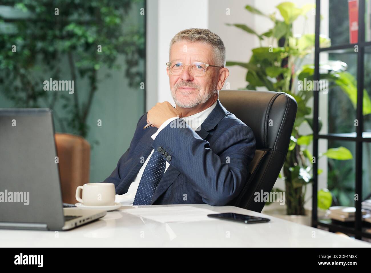 Positive confident entrepreneur Stock Photo