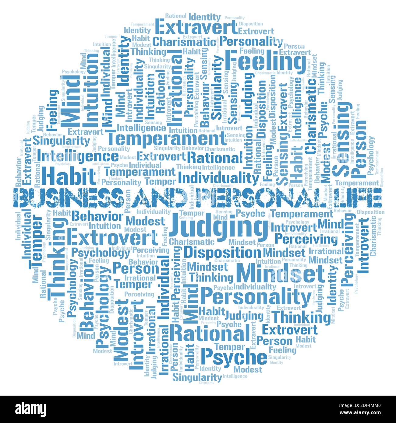 Business And Personal Life typography word cloud create with text only ...