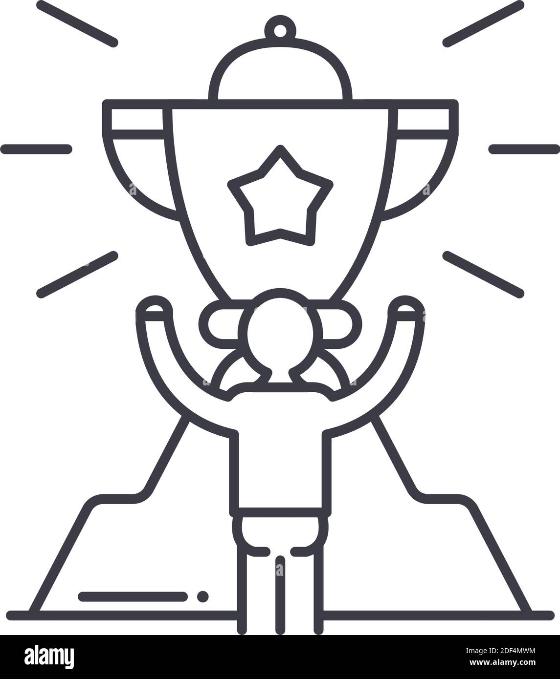 Motivation icon, linear isolated illustration, thin line vector, web ...