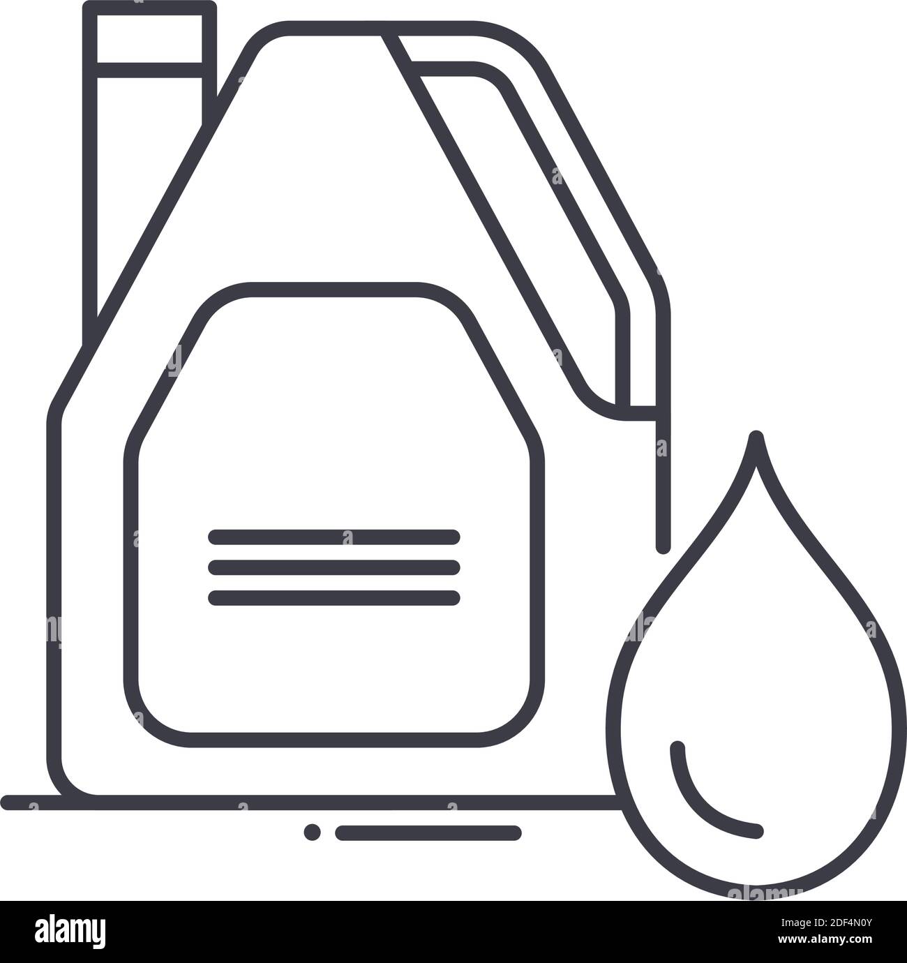 Motor oil icon, linear isolated illustration, thin line vector, web