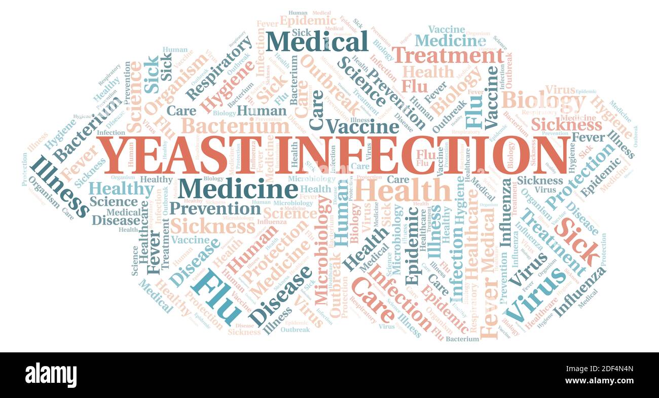 Yeast Infection typography word cloud create with text only Stock Photo