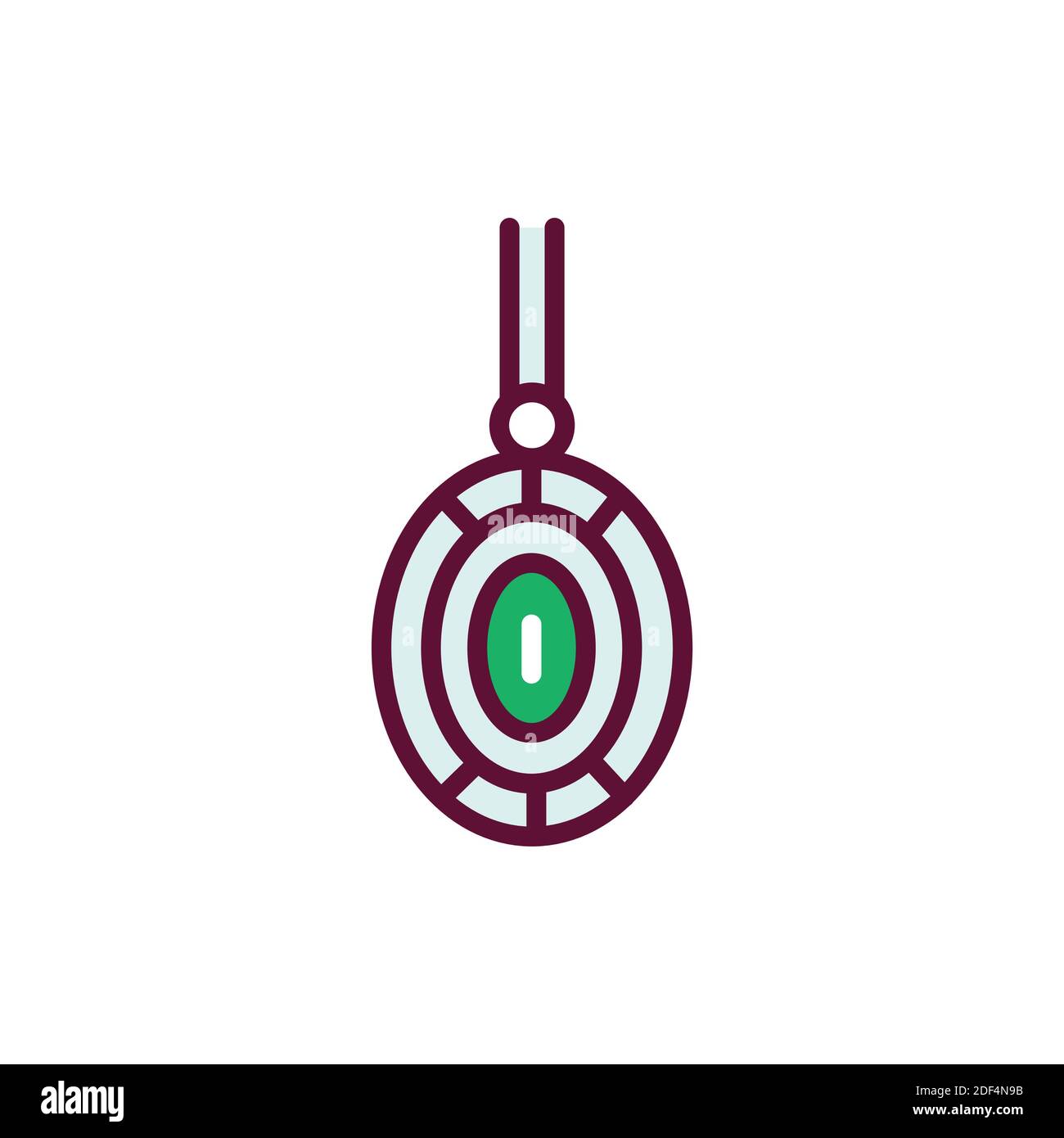 Pendant line icon. Isolated vector element. Stock Vector