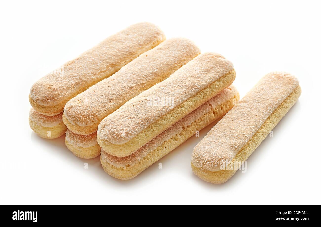 Ladyfinger cookies isolated on white background Stock Photo Alamy