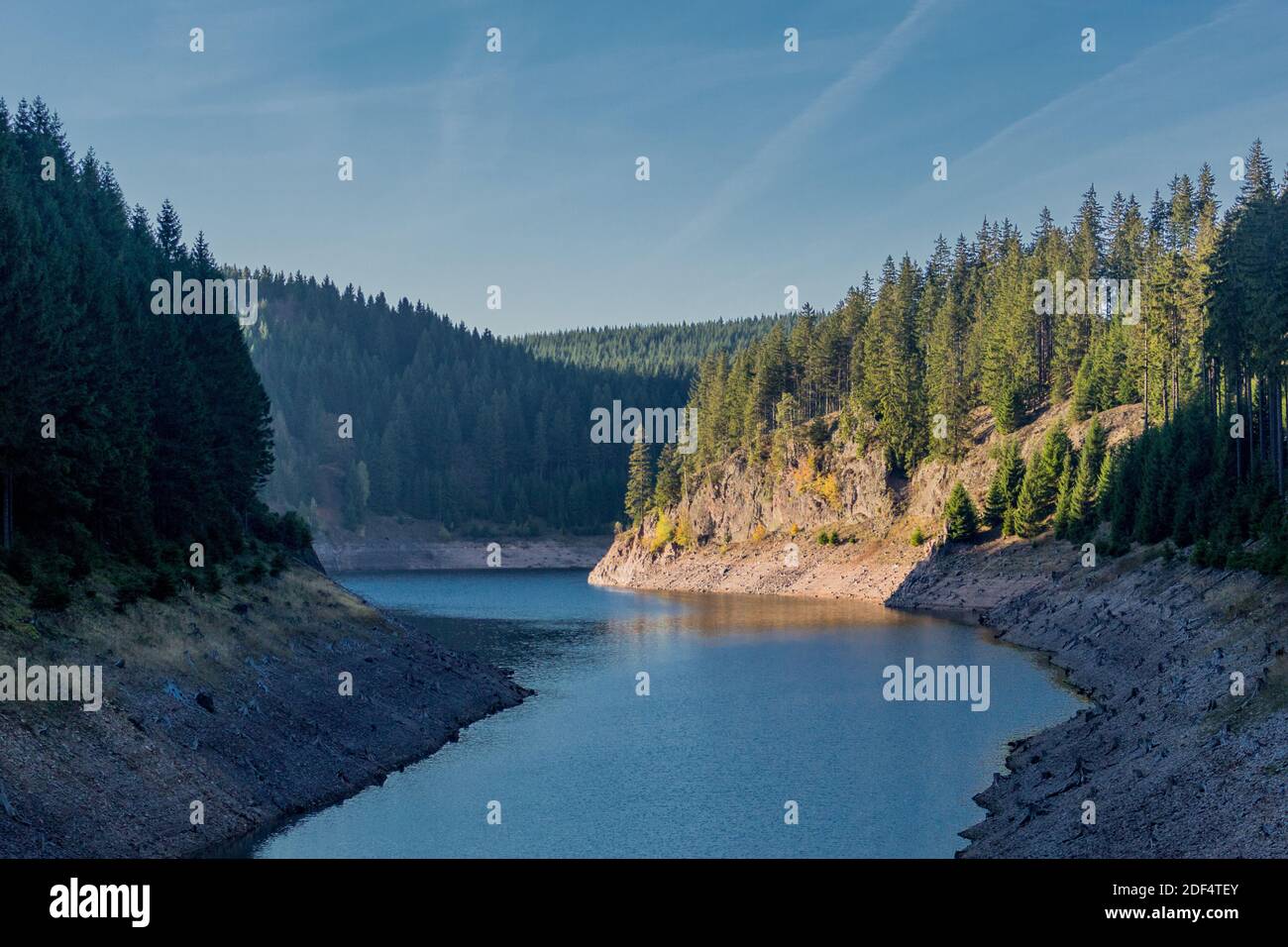 Tambach Autumn walk around the narrow water dam in the Thuringian Forest ...