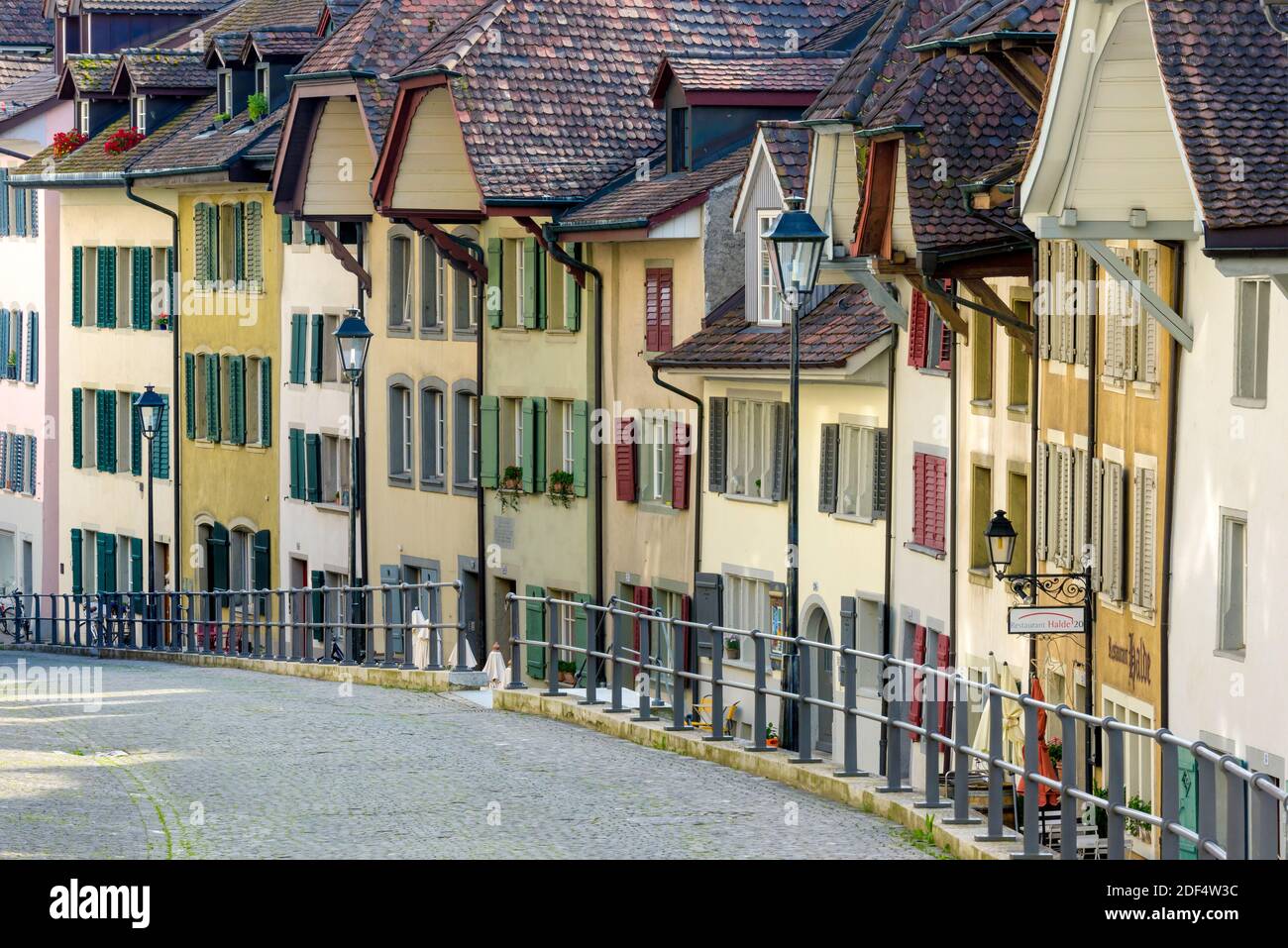geography/travel, Switzerland, Aargau, Aarau, Paved street of Aarau old