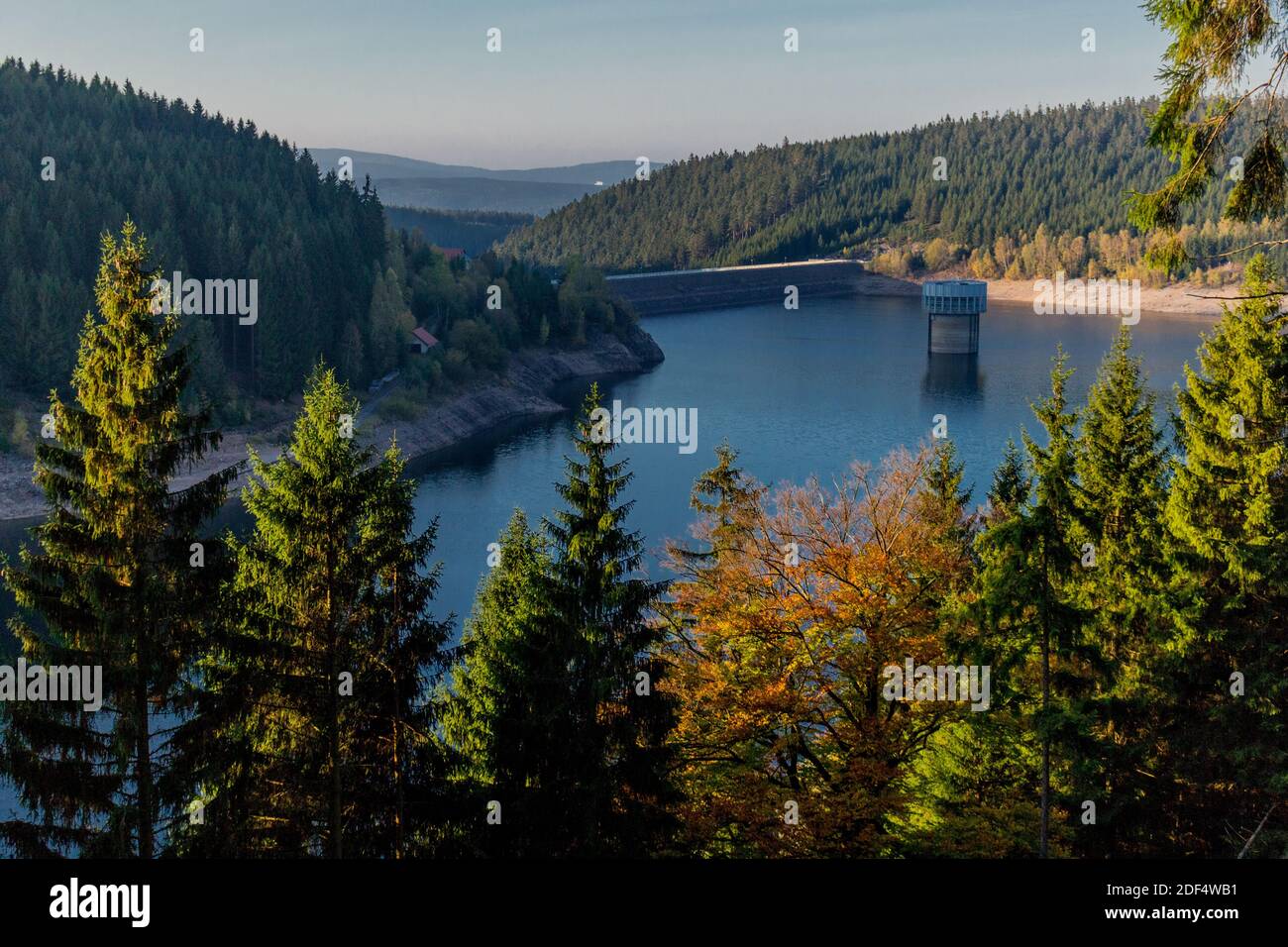Tambach Autumn walk around the narrow water dam in the Thuringian Forest ...