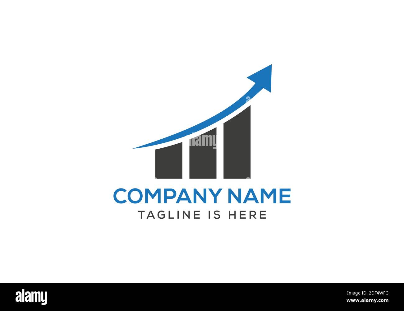Financial Logo Design On Growth Arrow. Financial Business Logo Template