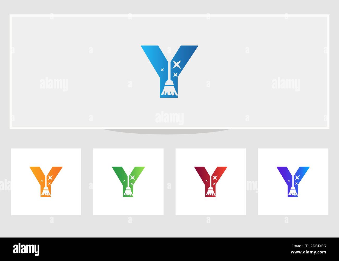 Cleaning Logo On Letter Y. Letter Y Cleaning And Maid Logo Vector