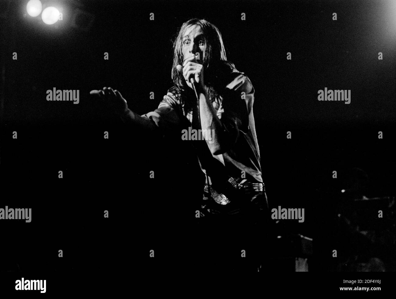 Todd Rundgren with Utopia on stage in The Haguer, Netherlands, October 12th 1975. (Photo by Gijsbert Hanekroot) Stock Photo