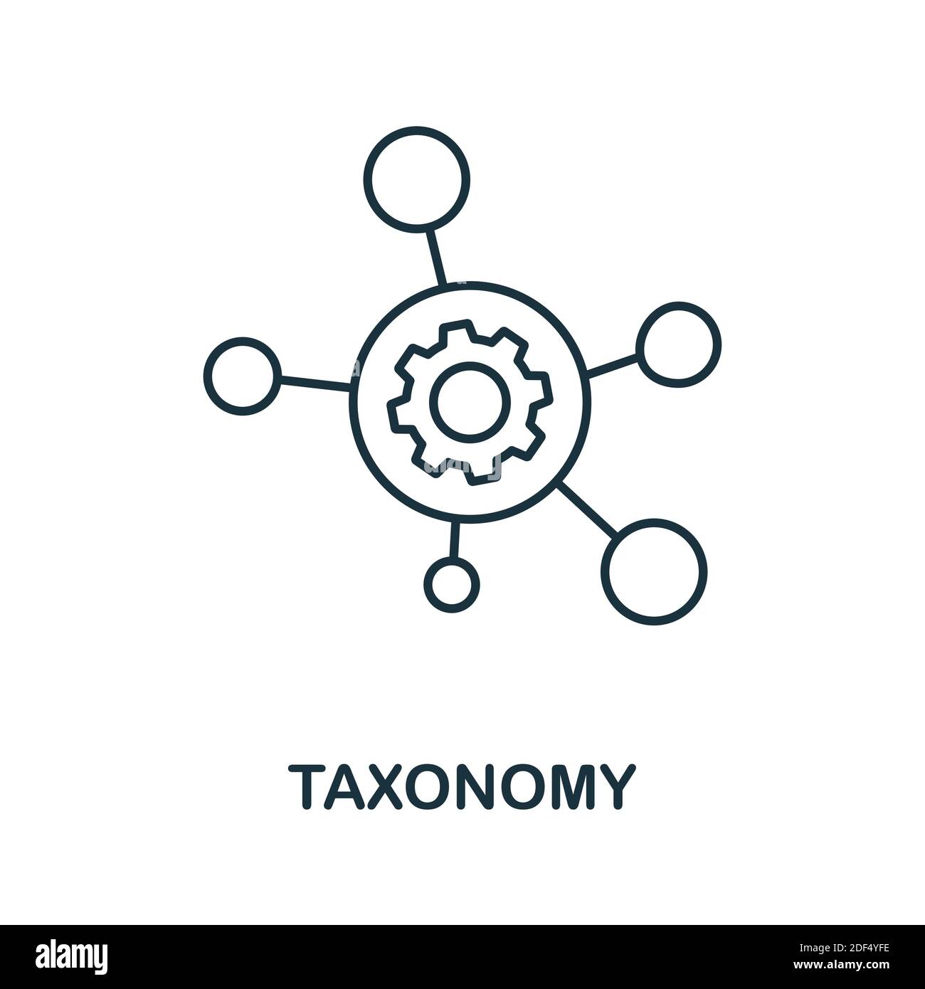 Taxonomy icon. Line style element from community management collection