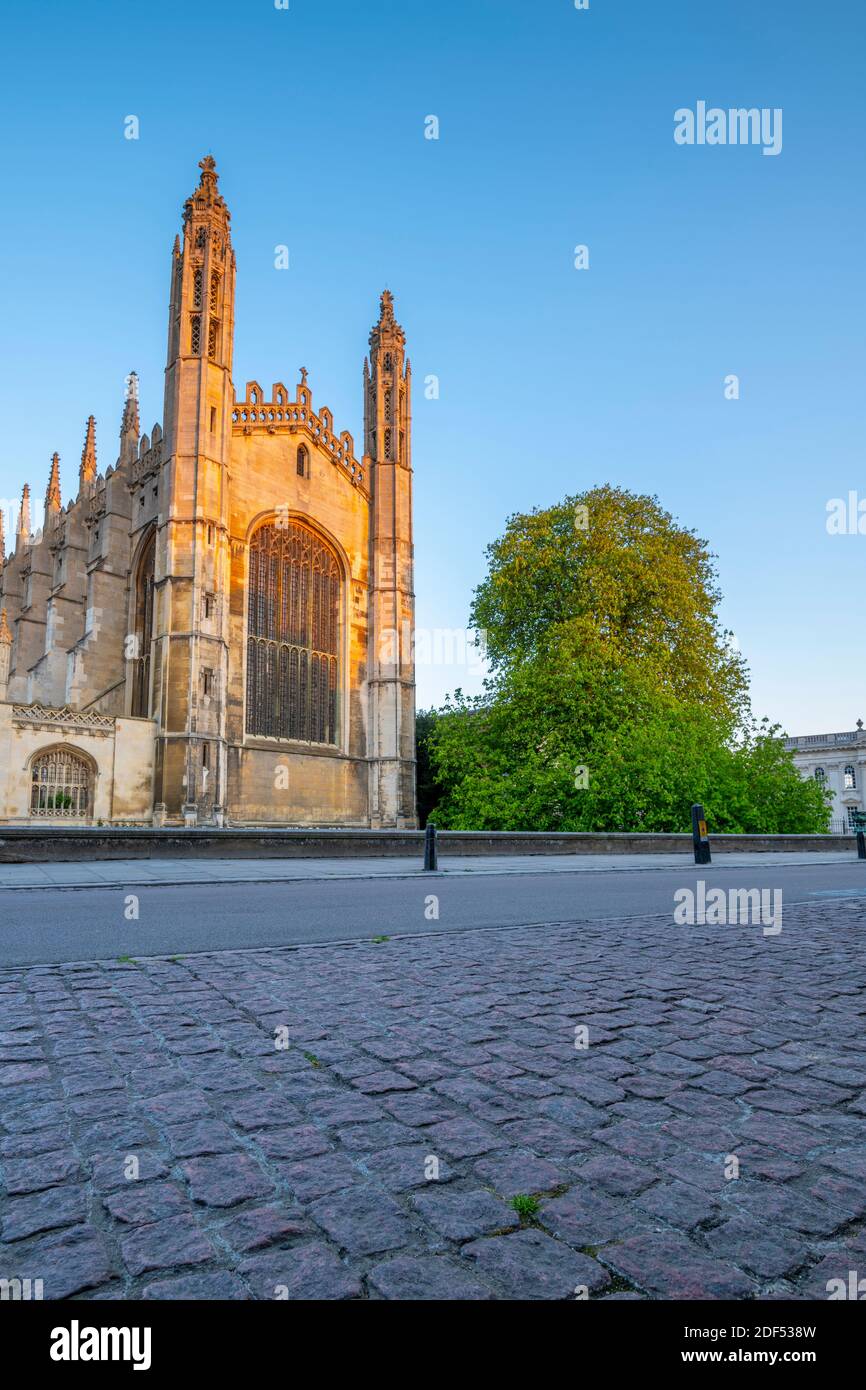 UK, England, Cambridgeshire, Cambridge, King's Parade, King's College Chapel Stock Photo