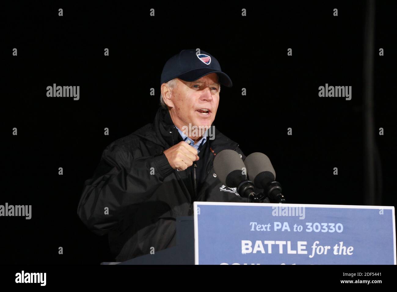 Joe Biden at the election campaign drive thru rally at the Jewish ...