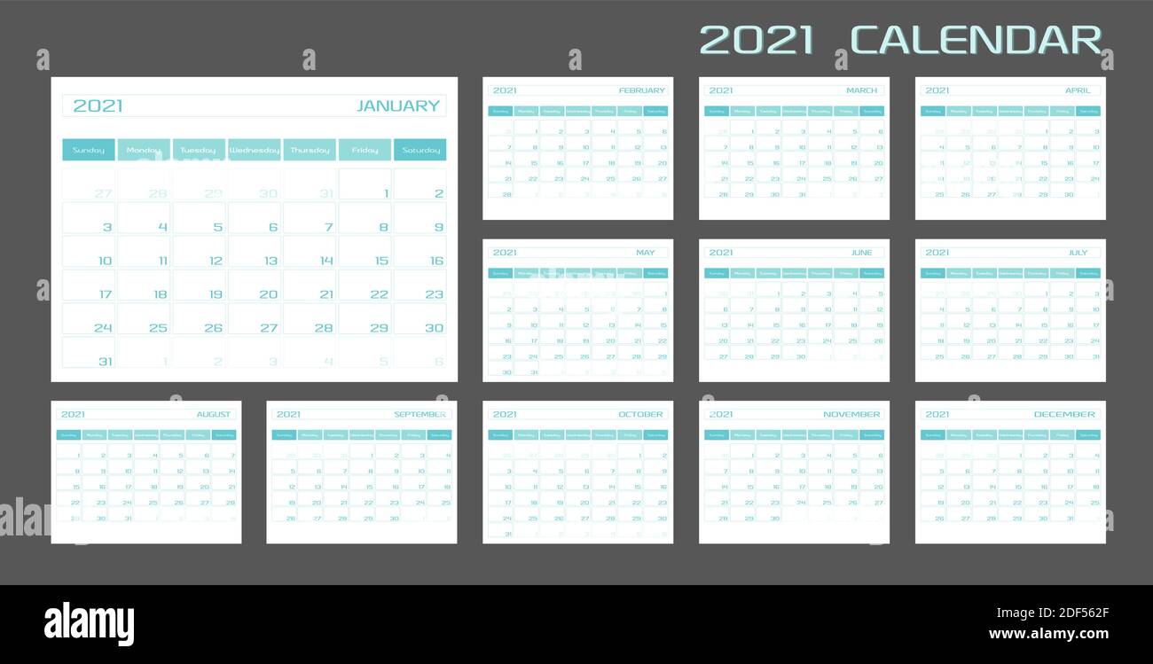 Дом на месяц 2021. Концепт календаря.