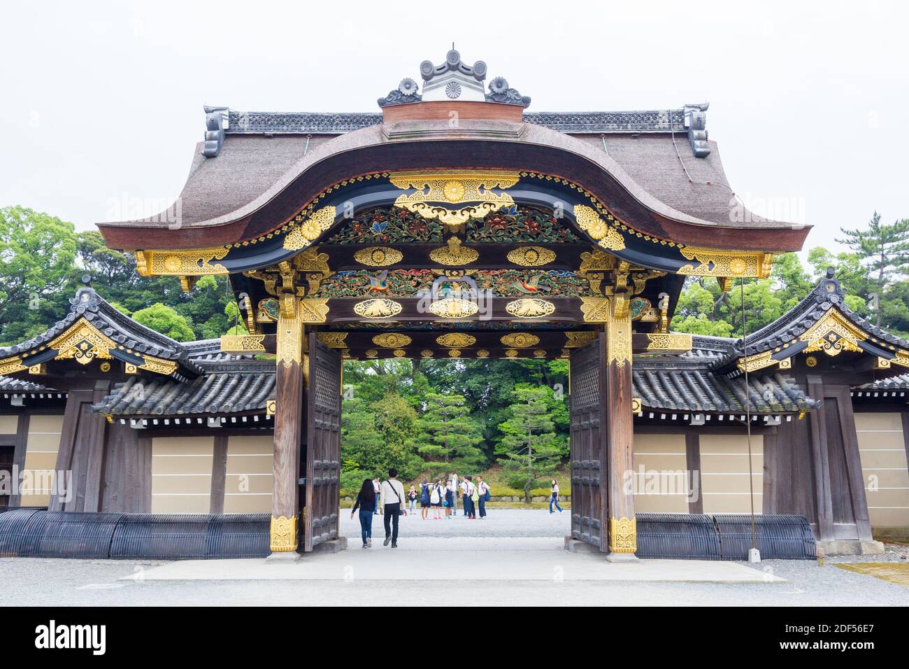 Inside the Kyoto Imperial Palace grounds in Kyoto, Japan Stock Photo