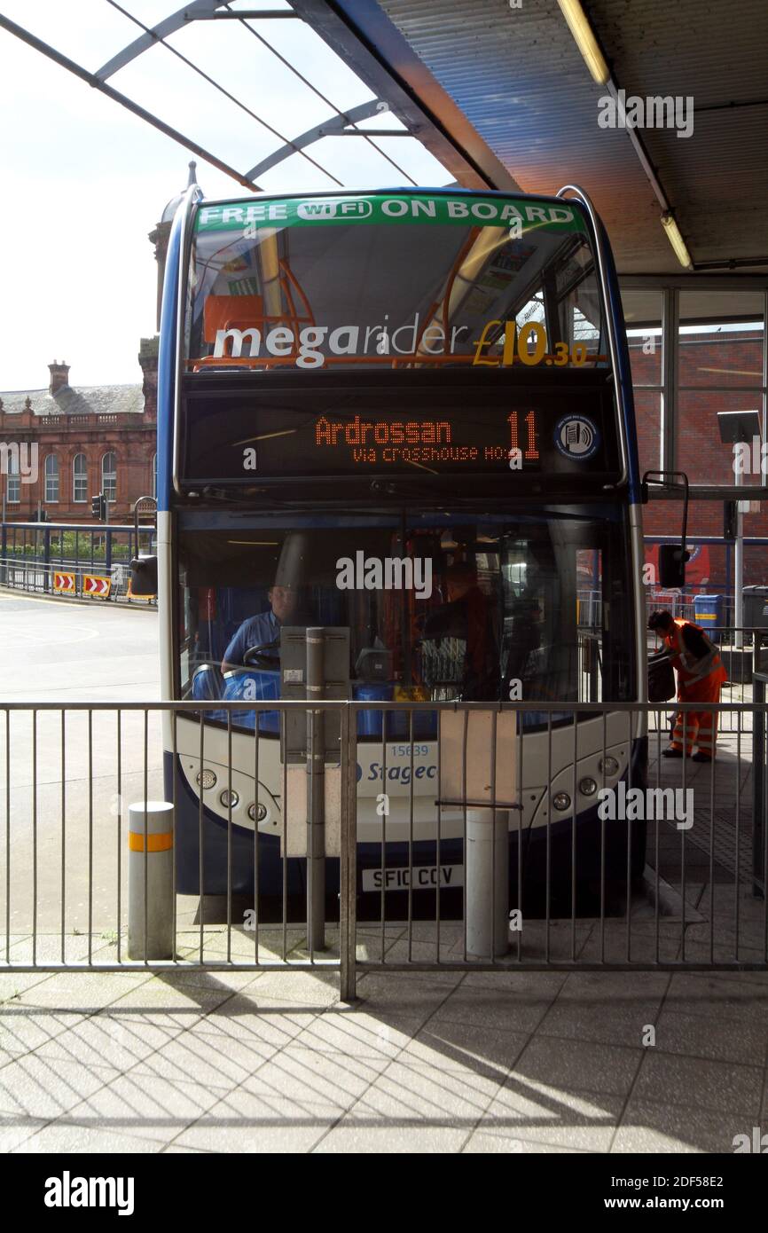 Stagecoach buses as Kilmarnock, East Ayrshire, Scotland, UK Stock Photo