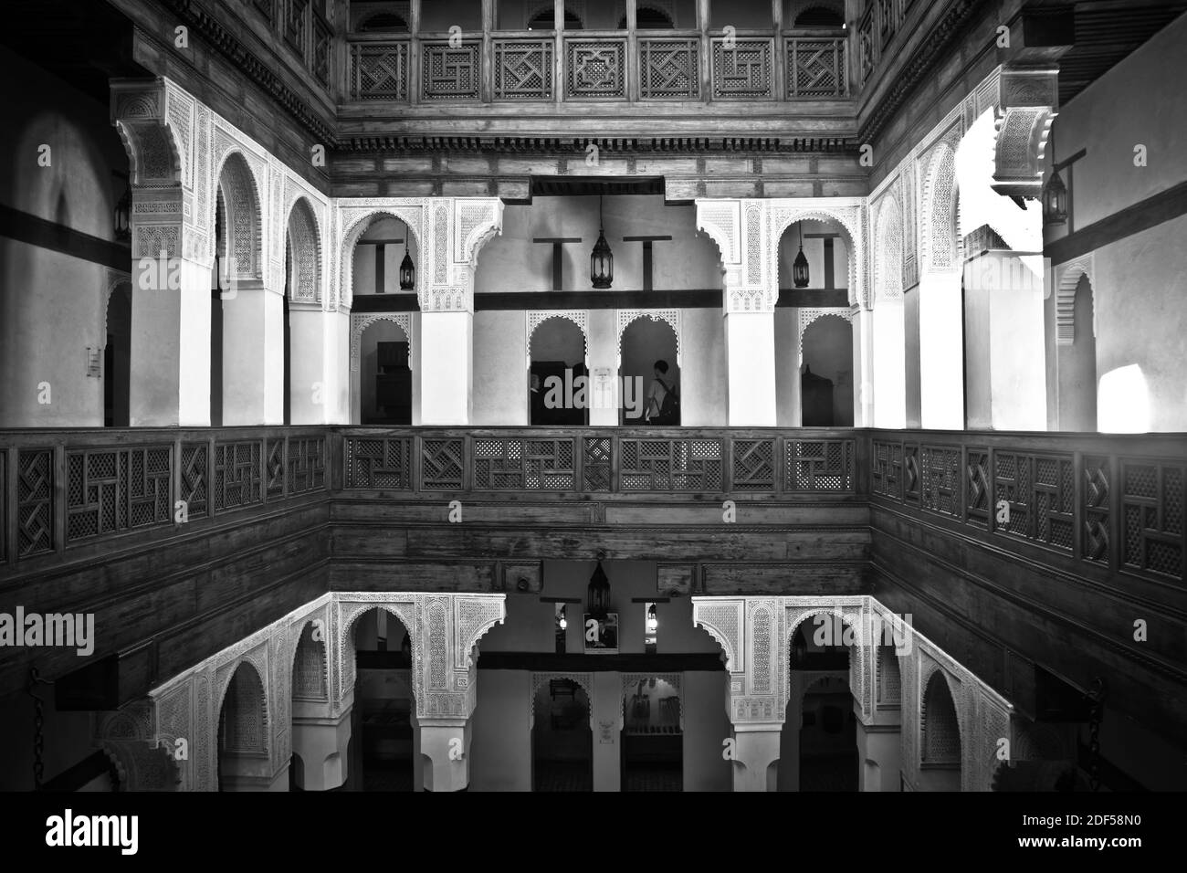 Fes is a northeastern Moroccan city often referred to as the country’s cultural capital. It’s primarily known for its Fes El Bali walled medina Stock Photo