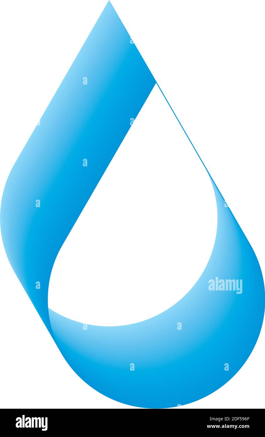blend gradient water drop logo icon vector Stock Vector