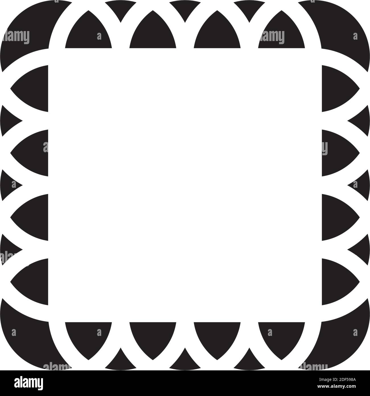 black geometric square frame icon vector Stock Vector Image & Art - Alamy