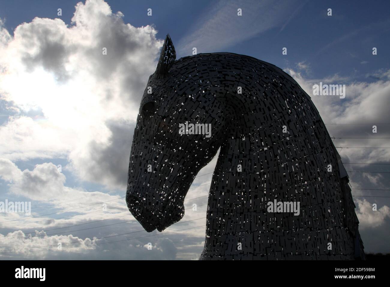 The Kelpies are 30metrehigh horsehead sculptures depicting kelpies