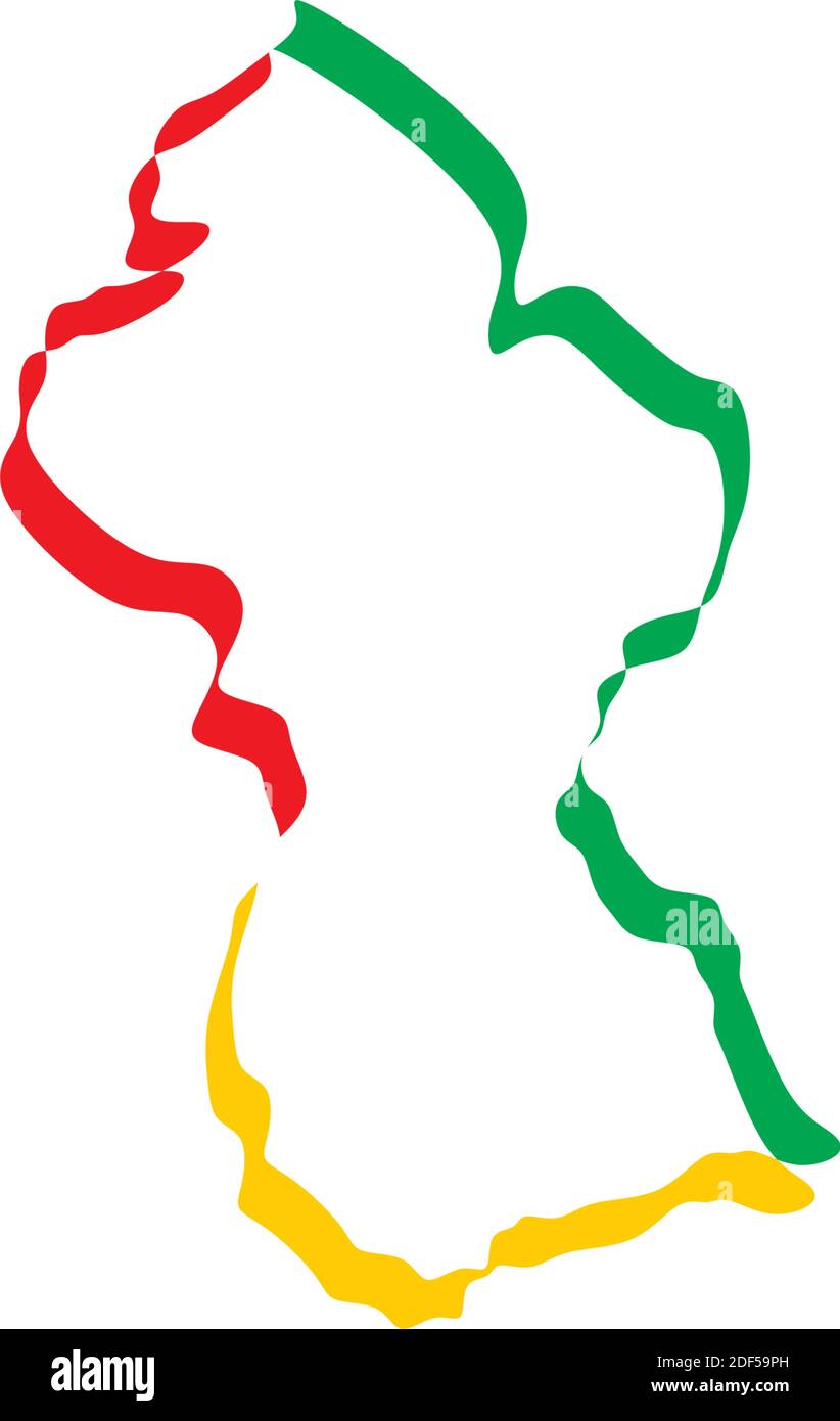guyana map icon vector symbol Stock Vector