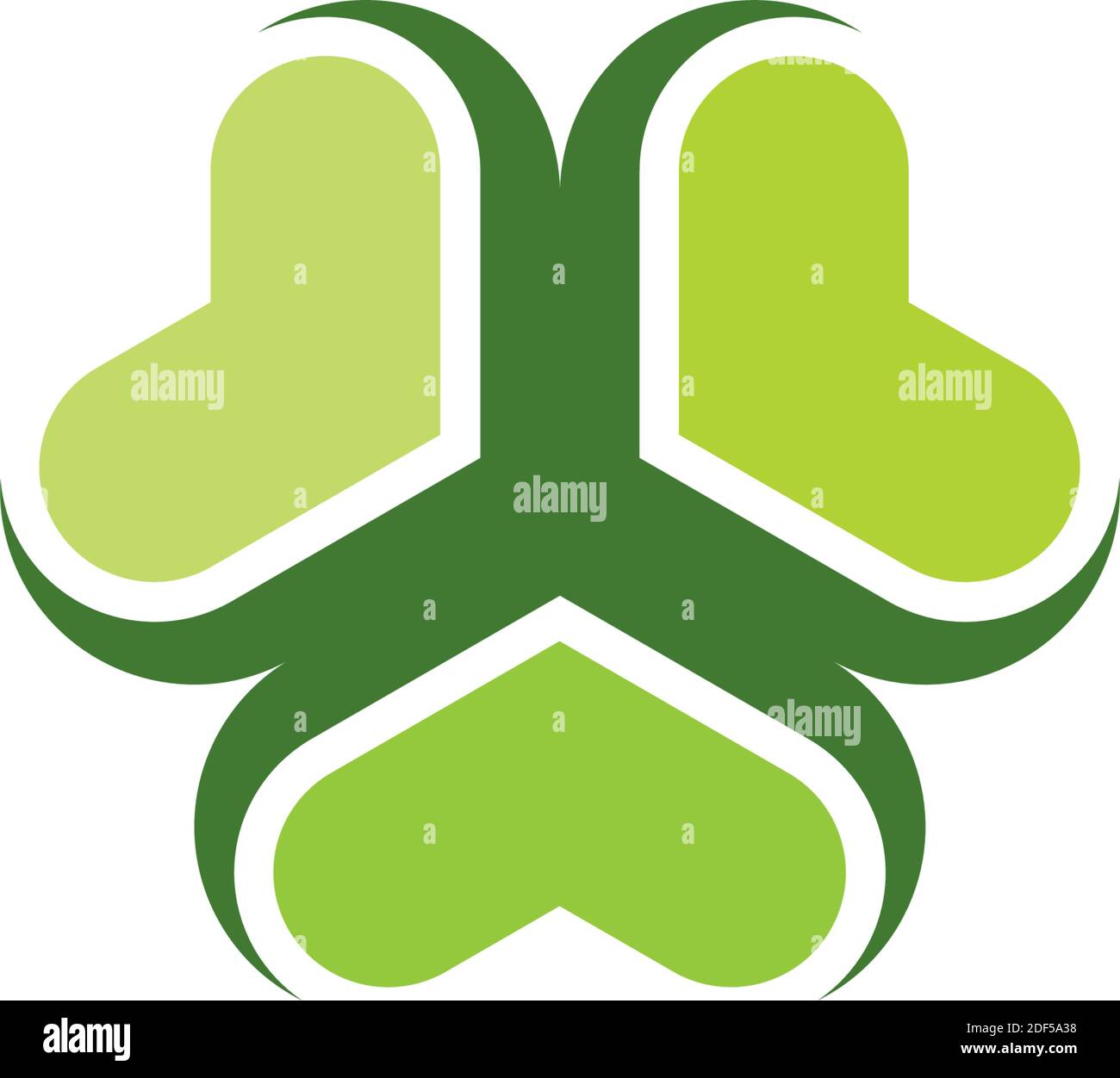 green clover icon leaves logo vector symbol Stock Vector