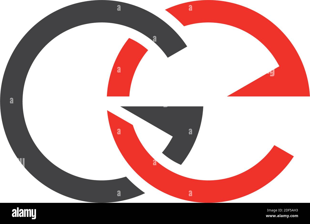 letter g and e ge symbol logotype element Stock Vector