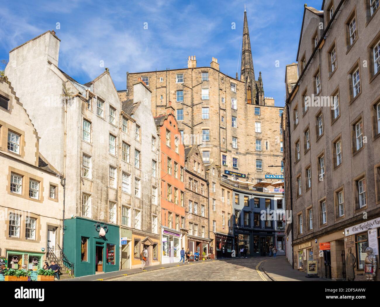 Victoria Street and west bow Old Town, Edinburgh Midlothian Scotland  Edinburgh Midlothian Scotland UK GB Europe Stock Photo