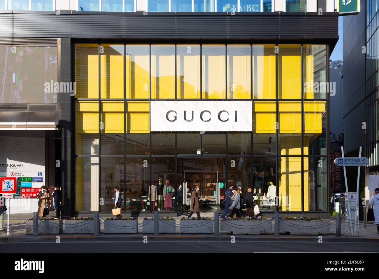 Gucci Shinjuku Flagship Store, facade; Tokyo, Japan Stock Photo