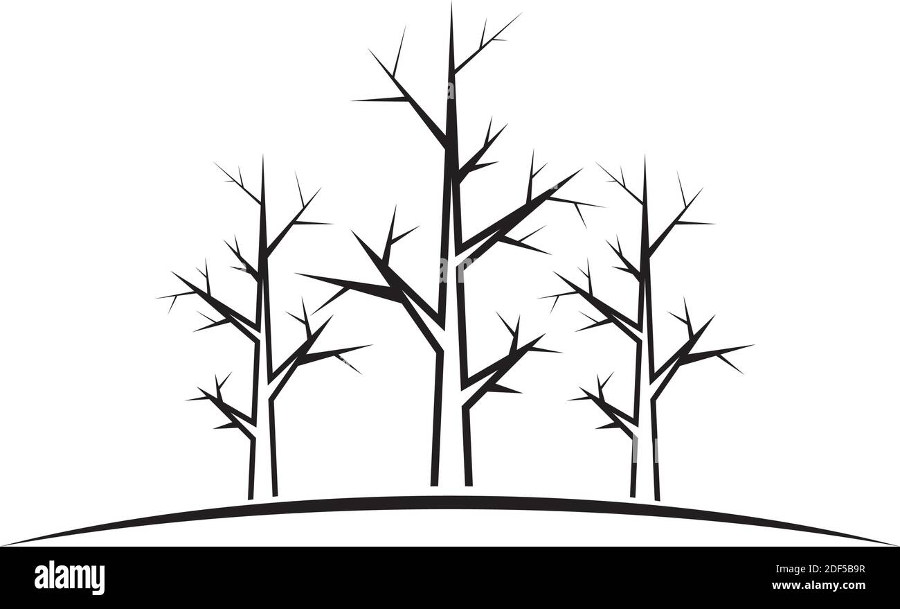 vector trees illustration black design Stock Vector Image & Art - Alamy