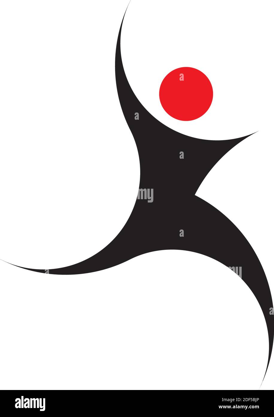 athlete logo man running vector icon symbol Stock Vector