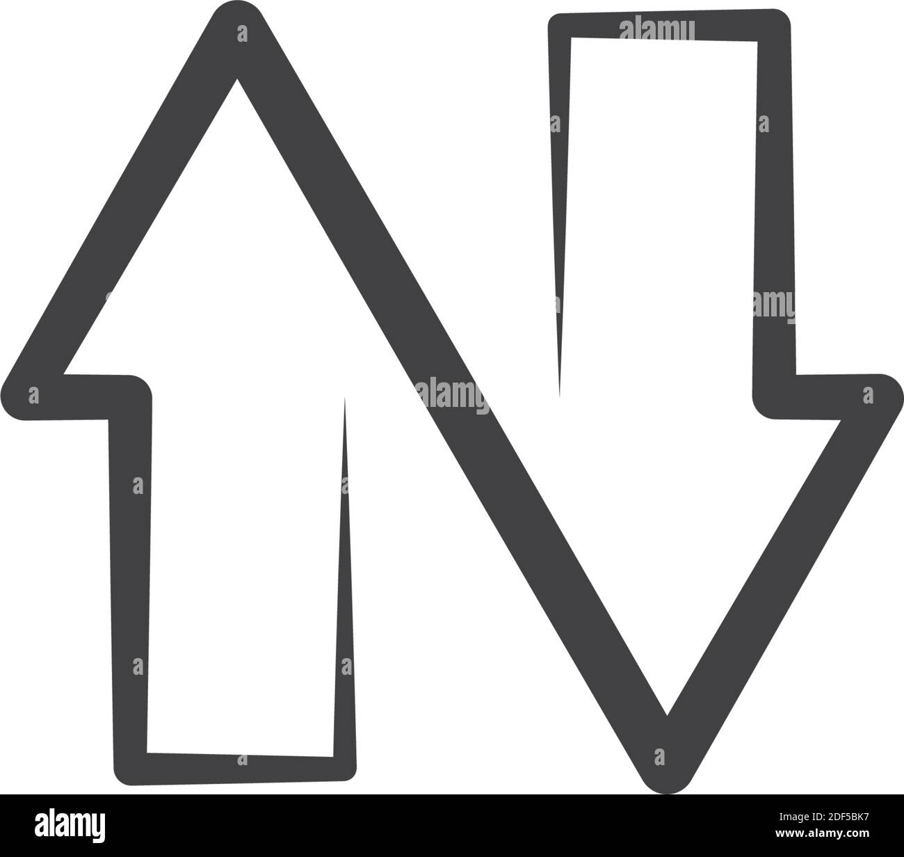 arrows letter n black icon vector logo Stock Vector Image & Art - Alamy