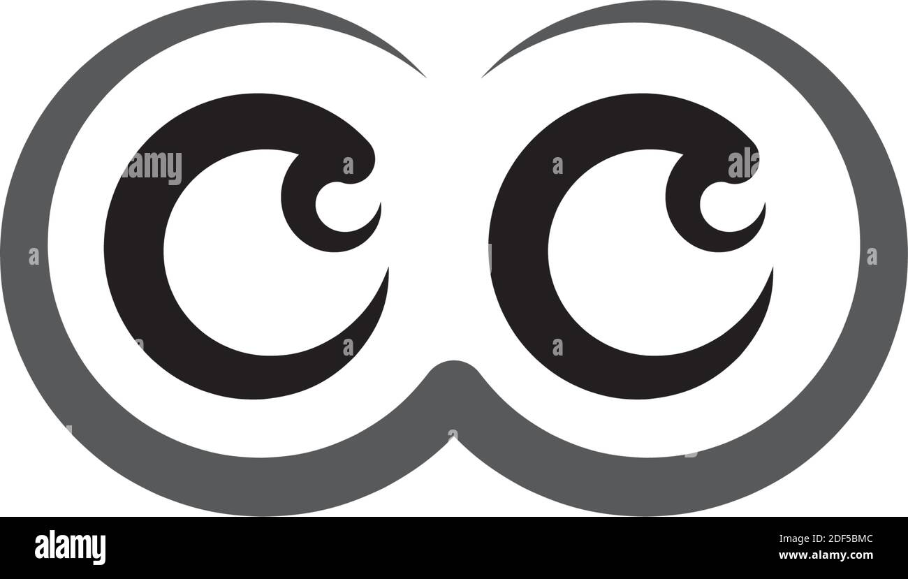 black eyes logo icon symbol design Stock Vector