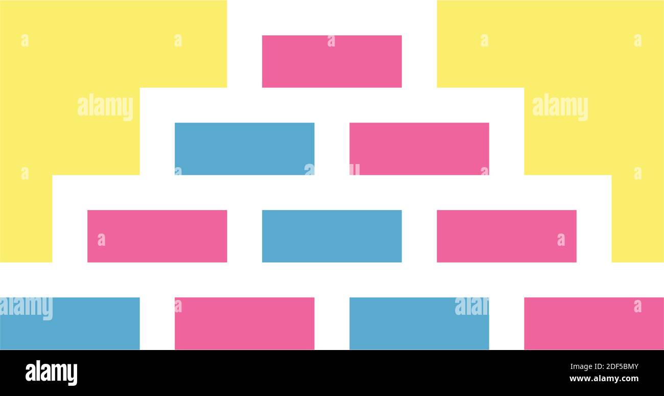brick wall logo vector symbol design Stock Vector