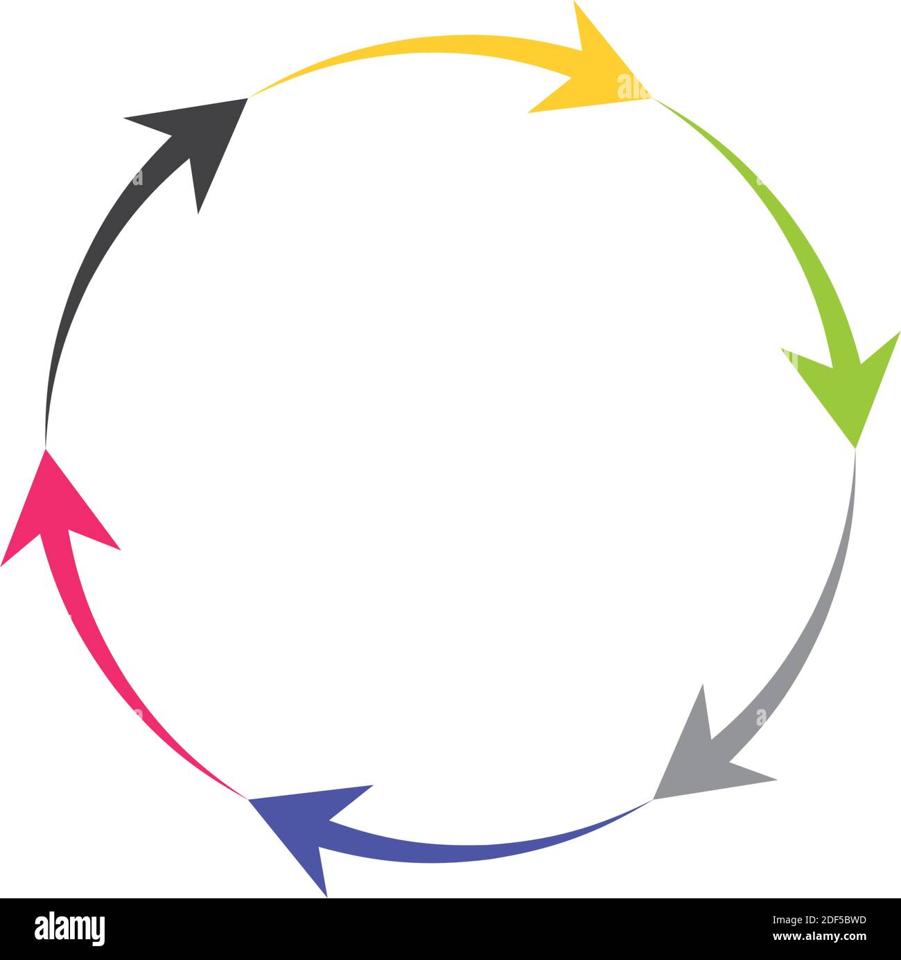 colorful circle arrows vector icon recycle logo Stock Vector