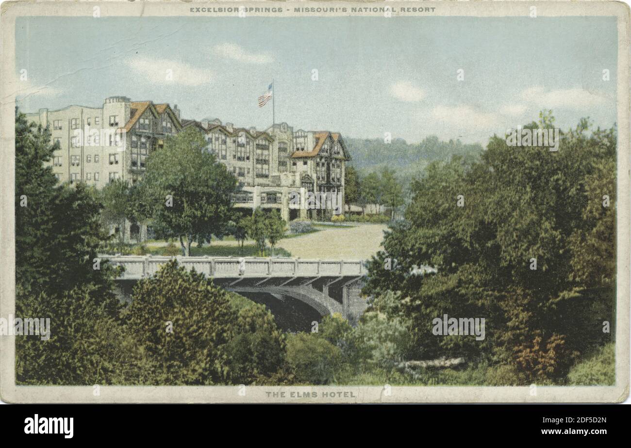 The Elms Hotel Excelsior Springs Missouri S National Resort Still Image Postcards 18 1931 Stock Photo Alamy