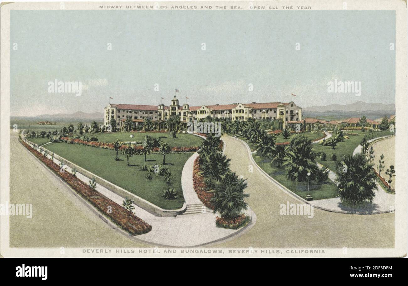 Beverly Hills Hotel and Bungalows, Beverly Hills, California, Midway