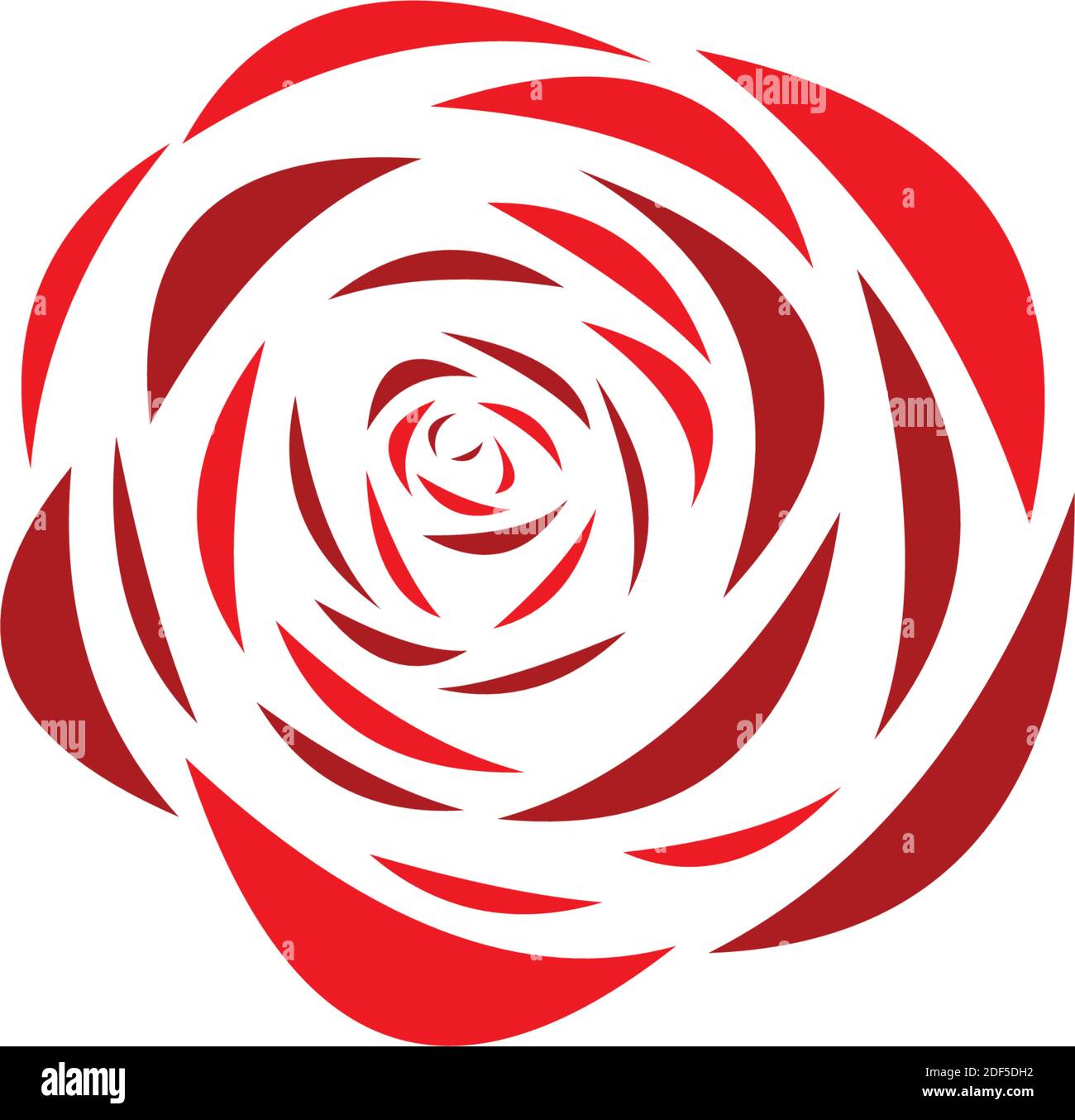 rose flower logo vector illustration stylized icon Stock Vector Image ...