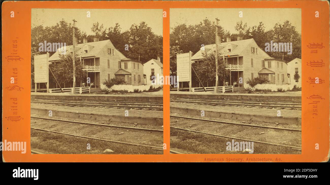[A relay house on the Baltimore & Ohio Railroad.], still image, Stereographs, 1880, Chase, W. M. (William M.) (ca. 1818-1901 Stock Photo