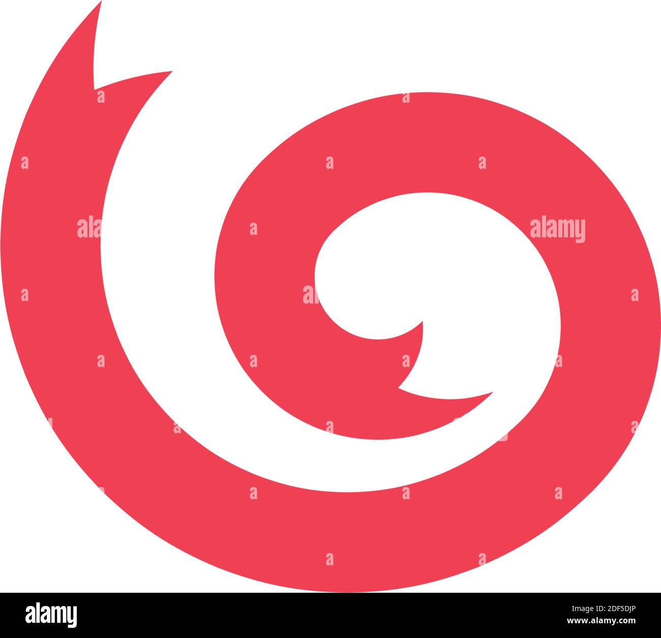 red spiral banner vector symbol sign design element Stock Vector