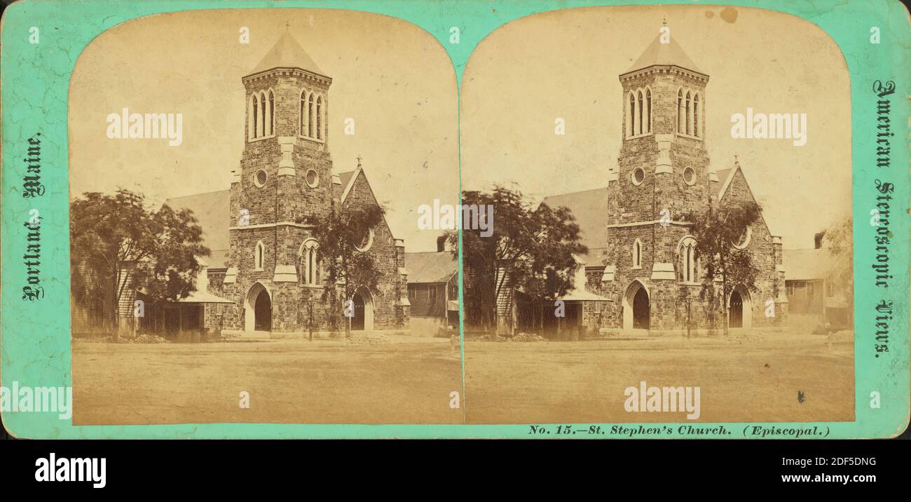 St. Stephen's Church. (Episcopal)., still image, Stereographs, 1850 - 1930 Stock Photo