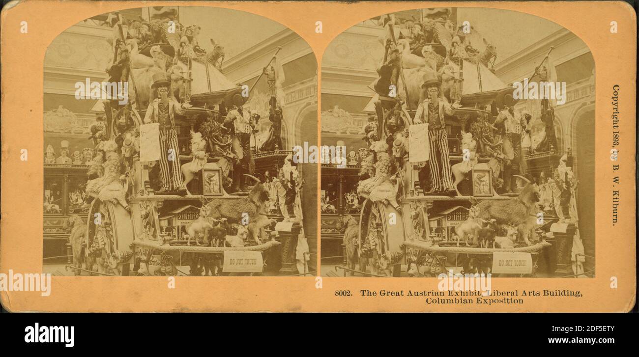 The Great Austrian exhibit, Liberal Arts building, Columbian Exposition., still image, Stereographs, 1893, Kilburn, B. W. (Benjamin West) (1827-1909 Stock Photo
